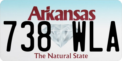 AR license plate 738WLA
