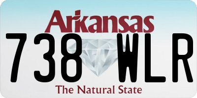 AR license plate 738WLR