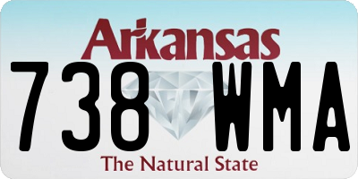 AR license plate 738WMA