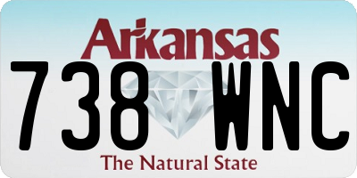 AR license plate 738WNC
