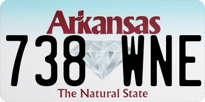 AR license plate 738WNE