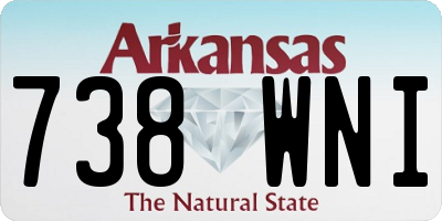 AR license plate 738WNI