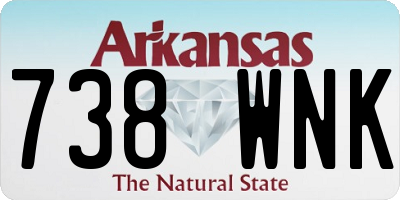 AR license plate 738WNK