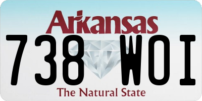 AR license plate 738WOI