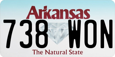 AR license plate 738WON