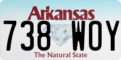 AR license plate 738WOY