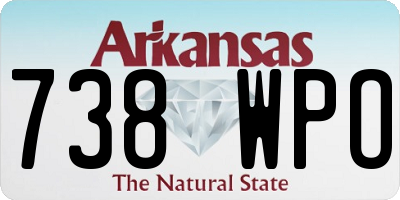 AR license plate 738WPO