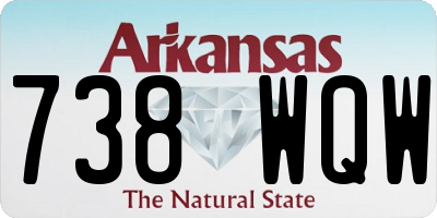 AR license plate 738WQW