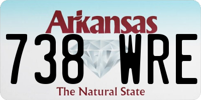 AR license plate 738WRE