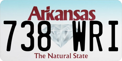 AR license plate 738WRI