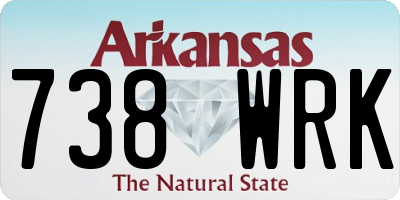 AR license plate 738WRK