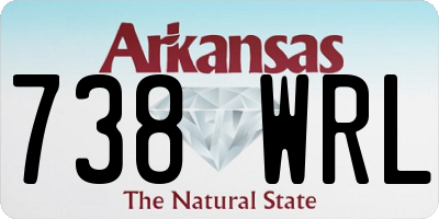 AR license plate 738WRL
