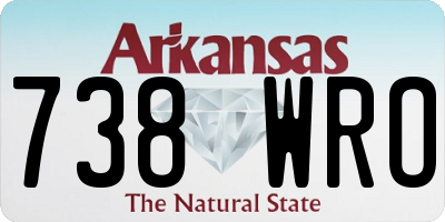 AR license plate 738WRO