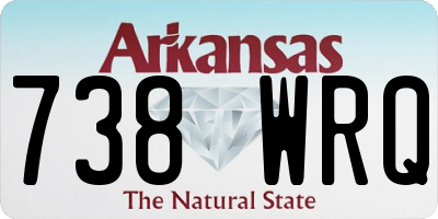 AR license plate 738WRQ