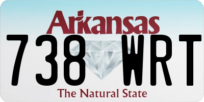 AR license plate 738WRT
