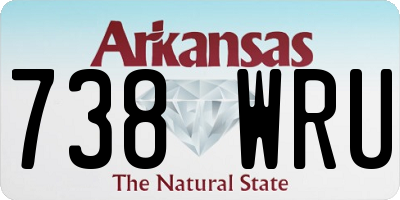 AR license plate 738WRU