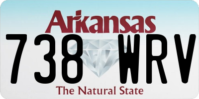 AR license plate 738WRV