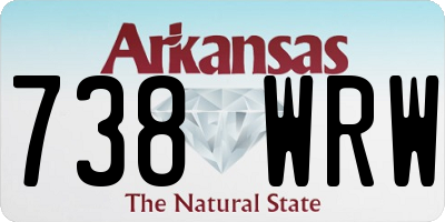 AR license plate 738WRW