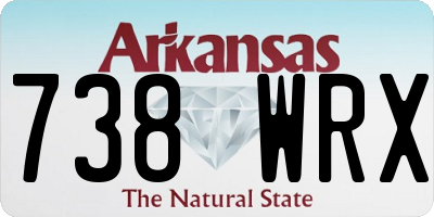 AR license plate 738WRX