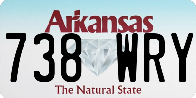AR license plate 738WRY