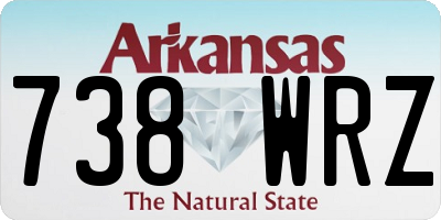 AR license plate 738WRZ