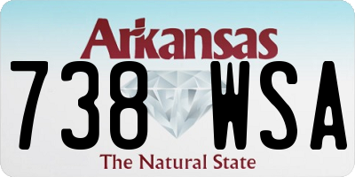 AR license plate 738WSA