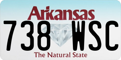 AR license plate 738WSC