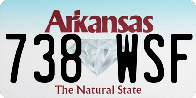 AR license plate 738WSF