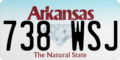 AR license plate 738WSJ