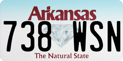 AR license plate 738WSN