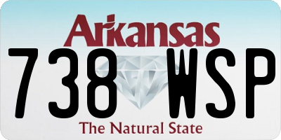 AR license plate 738WSP