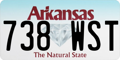 AR license plate 738WST