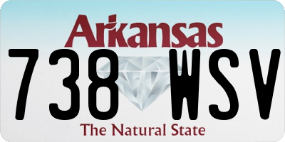 AR license plate 738WSV