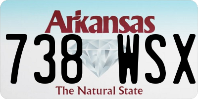 AR license plate 738WSX