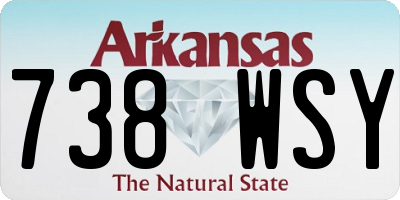 AR license plate 738WSY