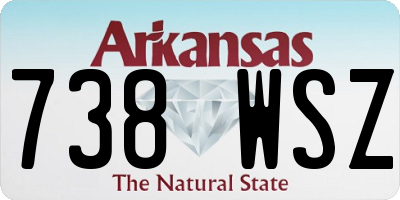AR license plate 738WSZ