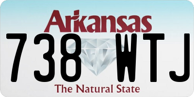 AR license plate 738WTJ