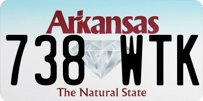 AR license plate 738WTK