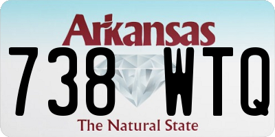 AR license plate 738WTQ