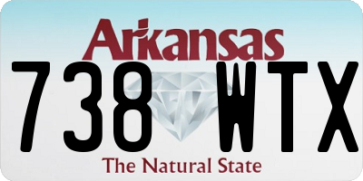 AR license plate 738WTX