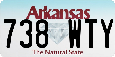 AR license plate 738WTY