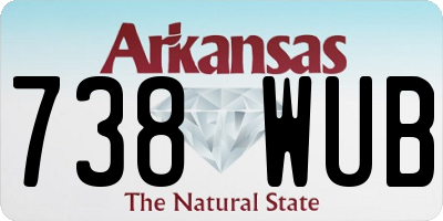 AR license plate 738WUB