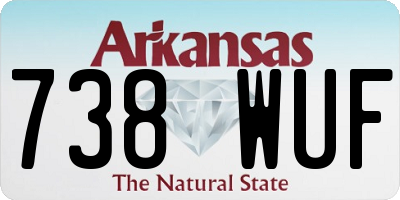 AR license plate 738WUF