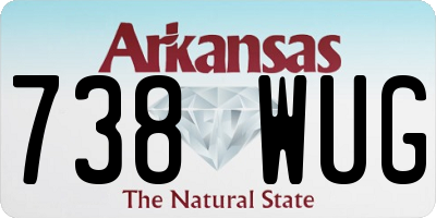 AR license plate 738WUG