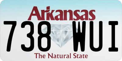 AR license plate 738WUI