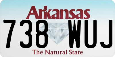 AR license plate 738WUJ