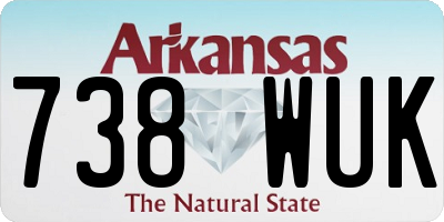AR license plate 738WUK