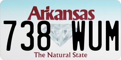 AR license plate 738WUM