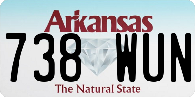 AR license plate 738WUN
