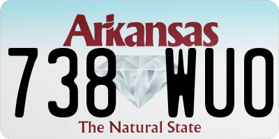 AR license plate 738WUO
